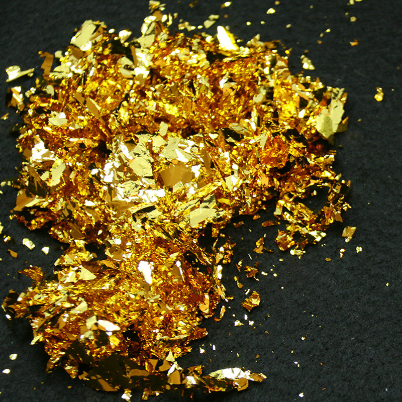 台湾金箔碎【永箔旗舰店】绘画工艺品美甲装饰彩色金泊金箔纸碎 - 永