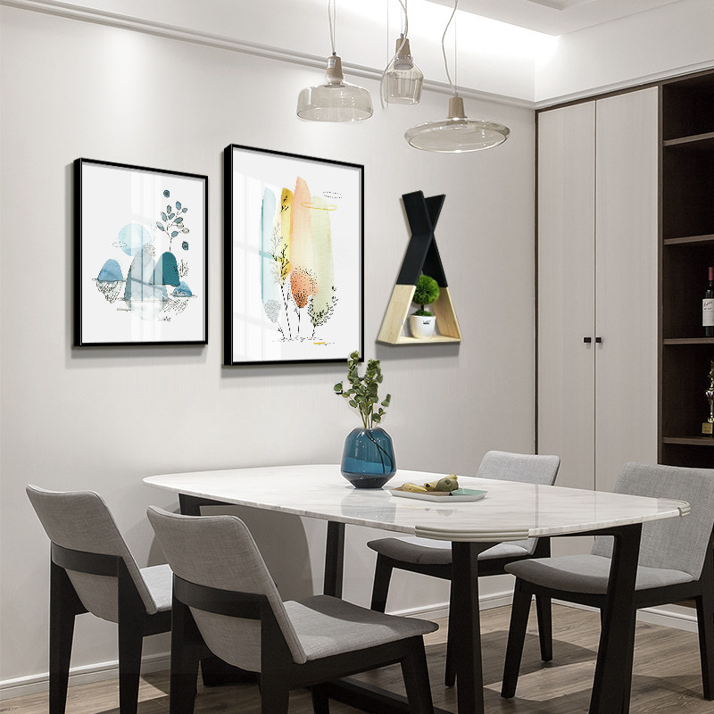 餐厅装饰画北欧风格现代简约饭厅壁画创意个性餐桌背景墙现代装饰画