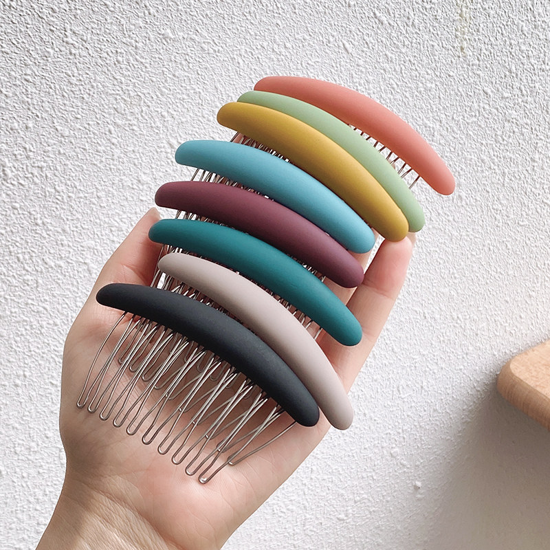 韩国倒插发梳插梳无痕发夹后脑勺刘海防滑梳子发饰