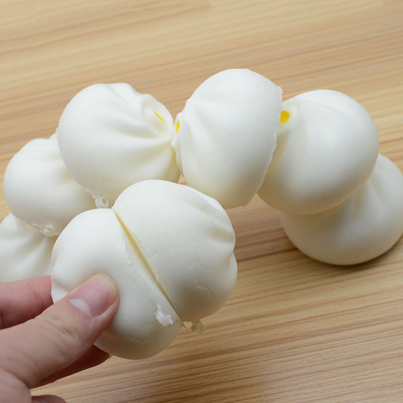仿真squish回弹食物模型6cm包子馒头儿童玩具橱柜仿真果蔬