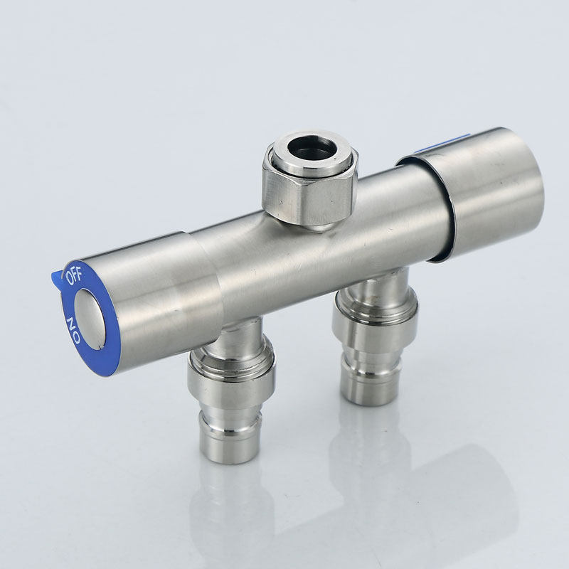 一进二出三通角阀分水器水龙头一分二出水口万能接头洗衣机分流器