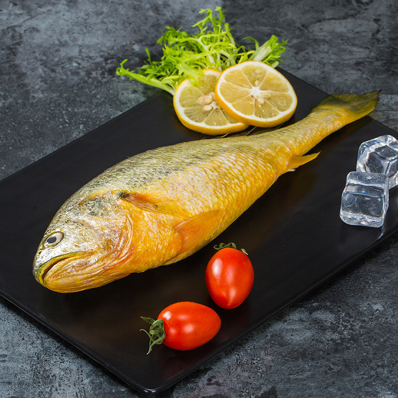 海鱼黄花鱼新鲜冷冻冻冰大黄鱼1斤1条深海青岛黄鱼