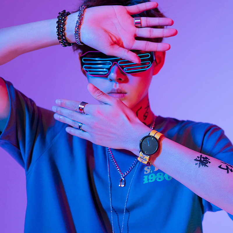 香港lawrenceli官方手表男女女学生中性情侣表潮流防水国产腕表