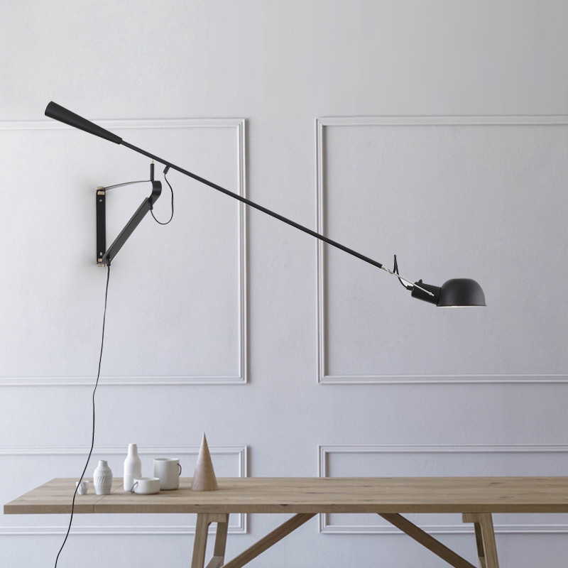 壁灯沙发个性客厅长臂工业餐桌多功能长杆展厅壁灯
