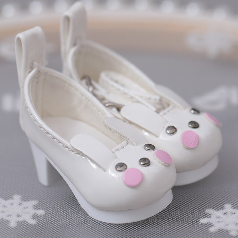 bjd娃娃6分娃鞋兔子可爱高跟鞋单鞋三色可选bjd娃娃