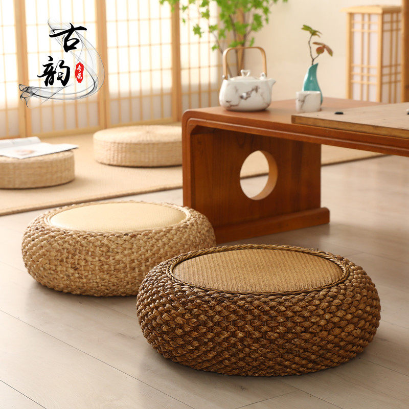 坐垫藤编蒲团榻榻米坐墩草编家用客厅地上加厚蒲团