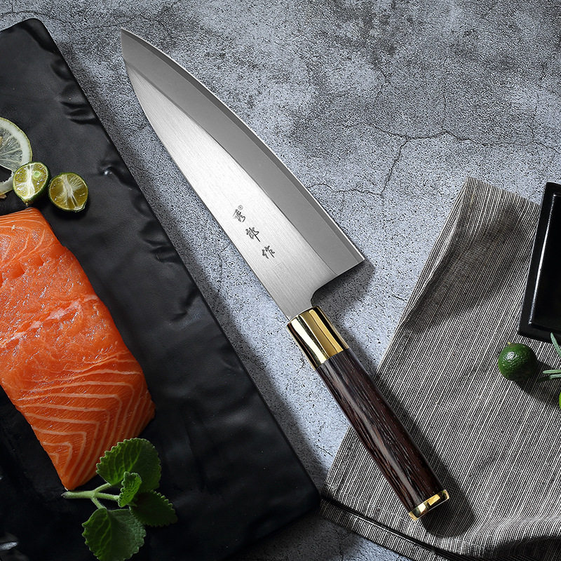 秀郎作鱼生刀出刃鱼头刀刺专用日式厨师料理刀具多功能刀