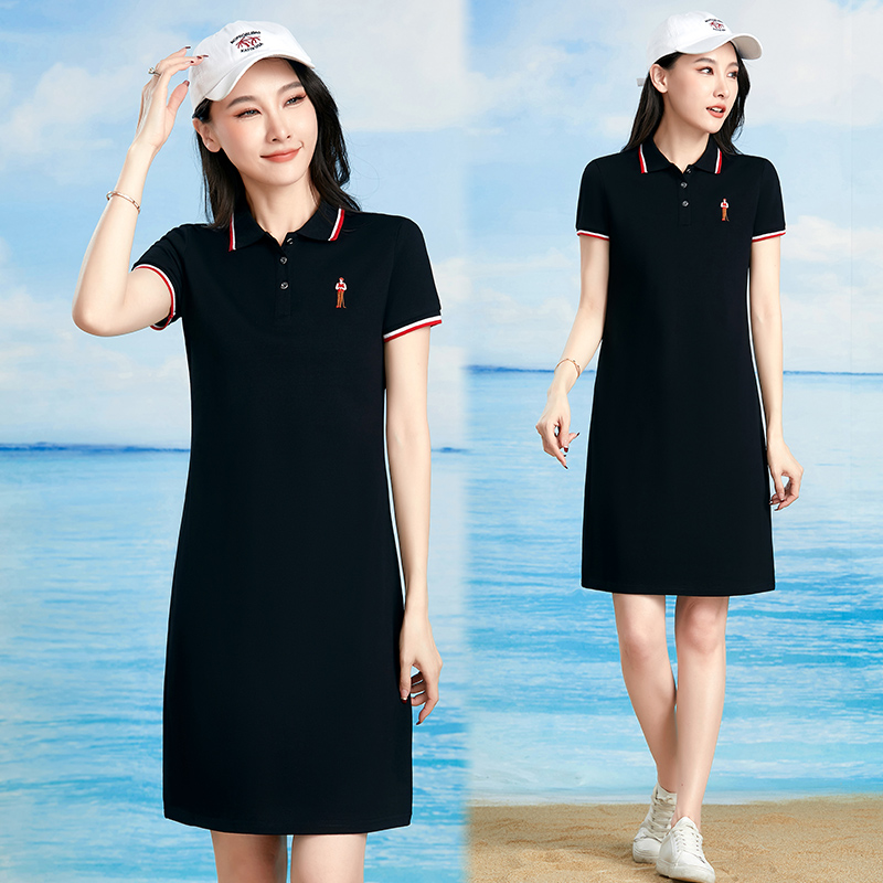 新款休闲运动连衣裙夏季中长时尚网球羽毛球高尔夫裙子羽毛球服
