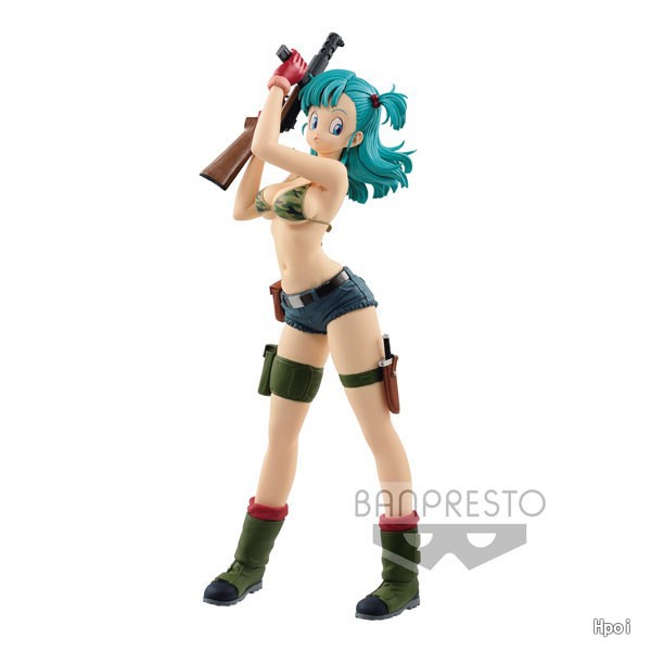 动漫周边七龙珠闪光魅力布尔玛迷彩军装比基尼布玛盒装手办