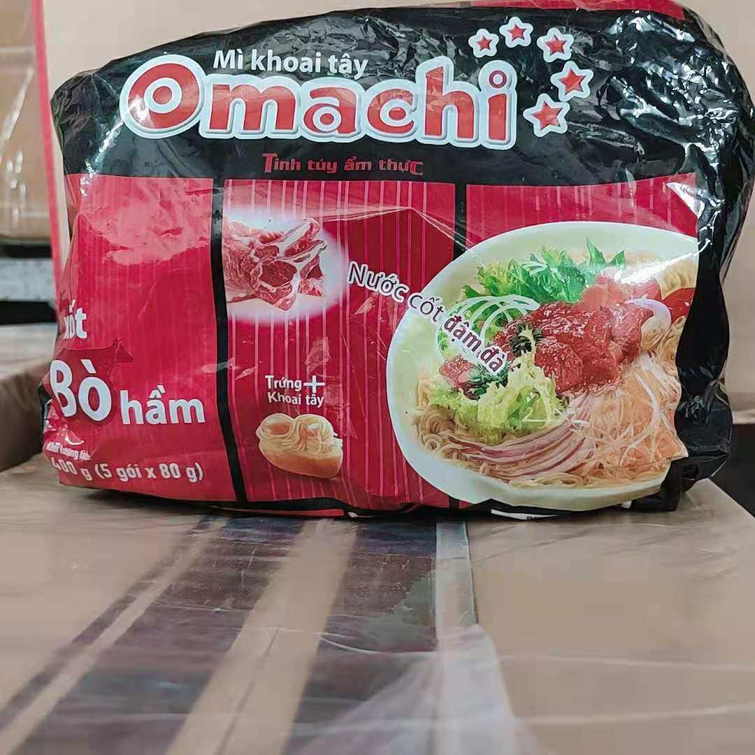 泡面整箱越南omachi方便面牛肉面速食快餐80g30袋冲泡方便面