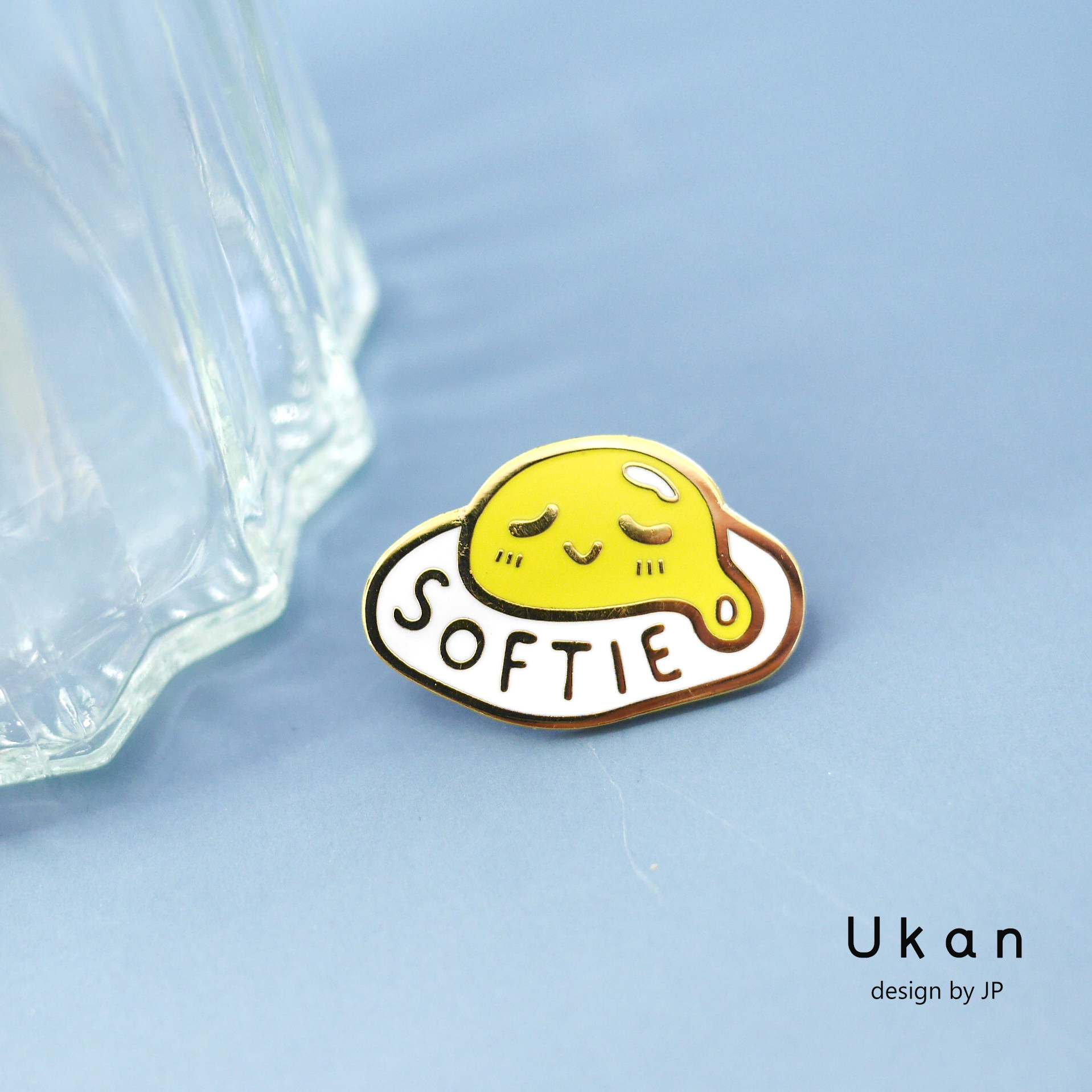 看仿珐琅卡通可爱日系个性煎蛋闺蜜学生徽章胸针