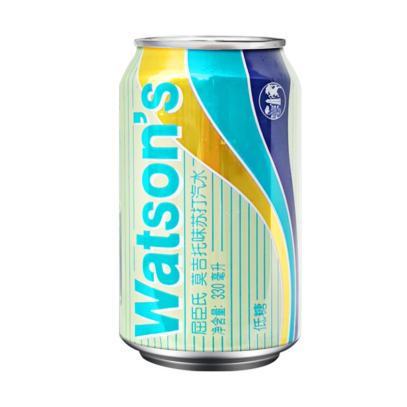 屈臣氏苏打水watsons苏打汽水330ml罐装鸡尾酒调料饮用水饮用水