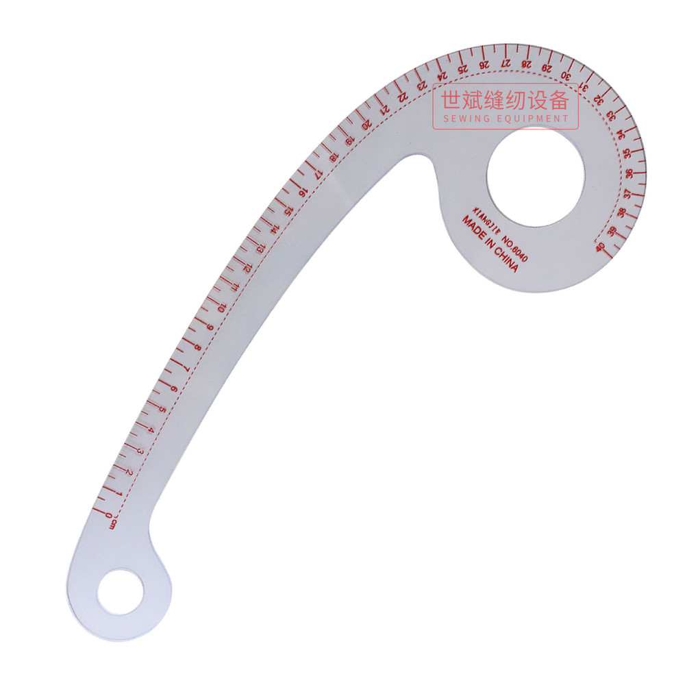 弧线6字服装打版6040多功能制图工具逗号尺放码尺子