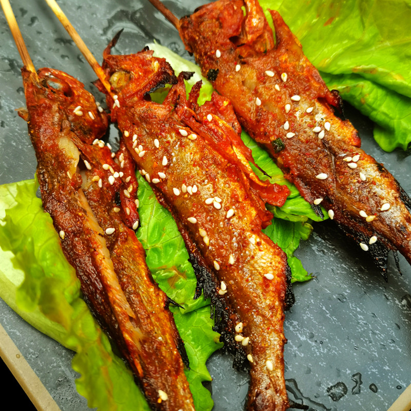 晟厨串串小鱼油炸带签半成品商用冷冻烧烤小黄黄鱼