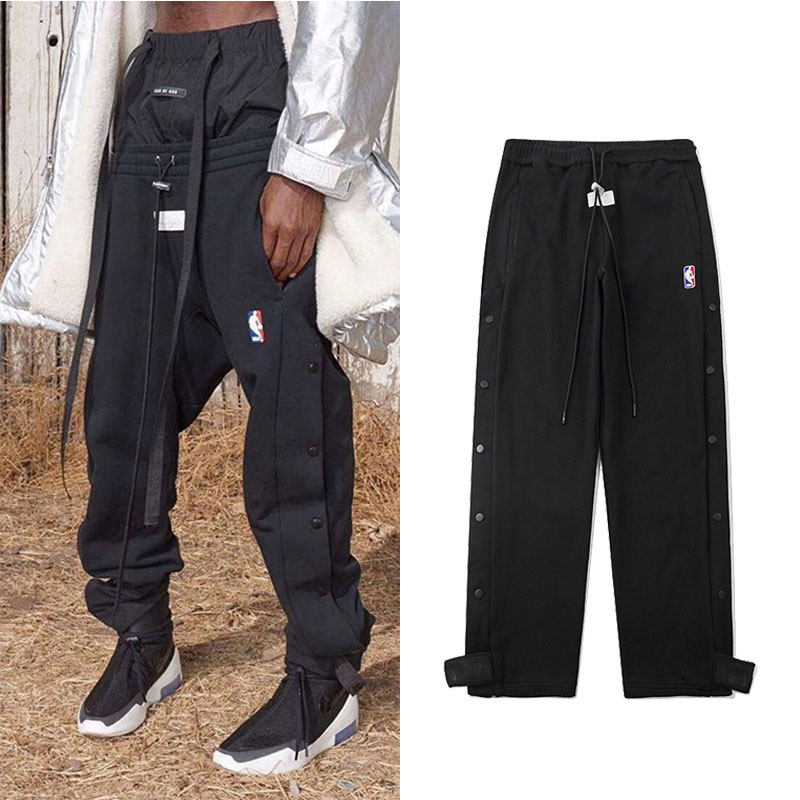 正确版本fearofgodair联名初代排扣裤fog休闲裤