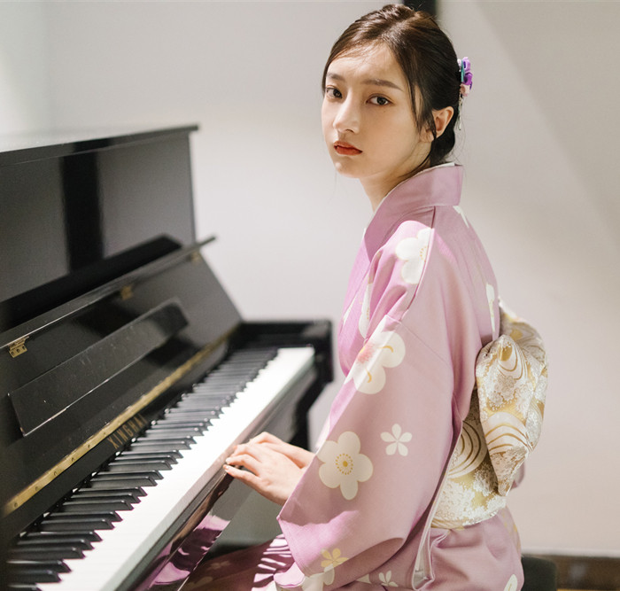 和服月夜原创设计大正浴衣改良少女连衣裙小清新民族服装