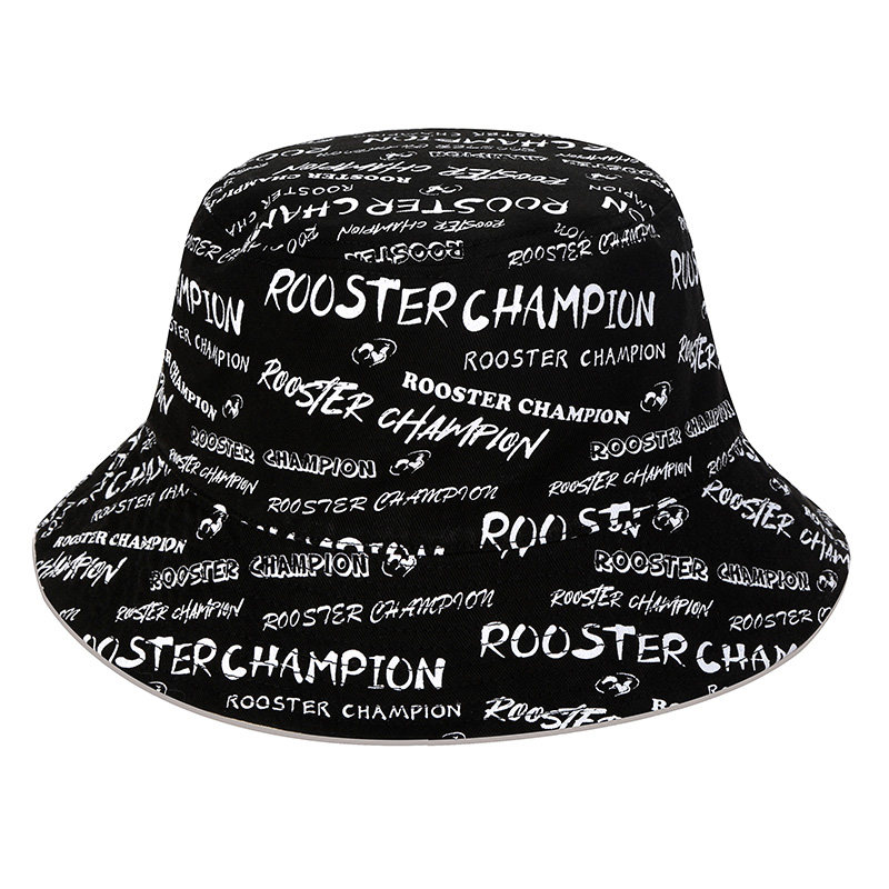 roosterchampion法国公鸡冠军渔夫帽男潮牌双面大头帽子