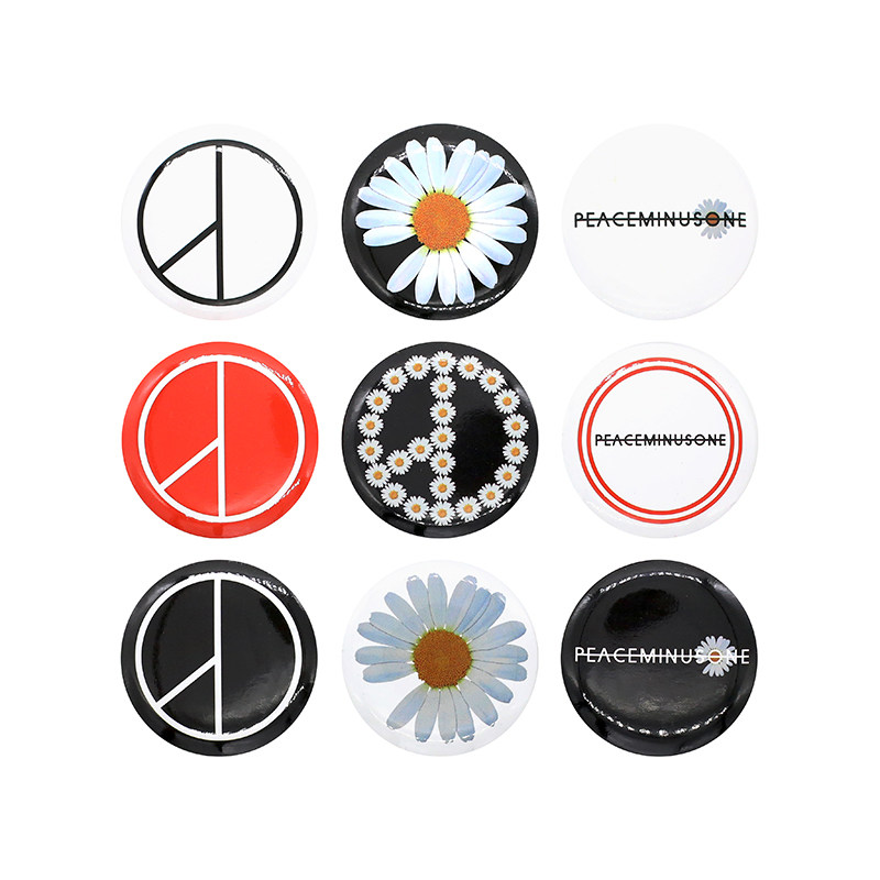 vv自制权志龙gd同款雏菊菊花pmo字母反战胸针