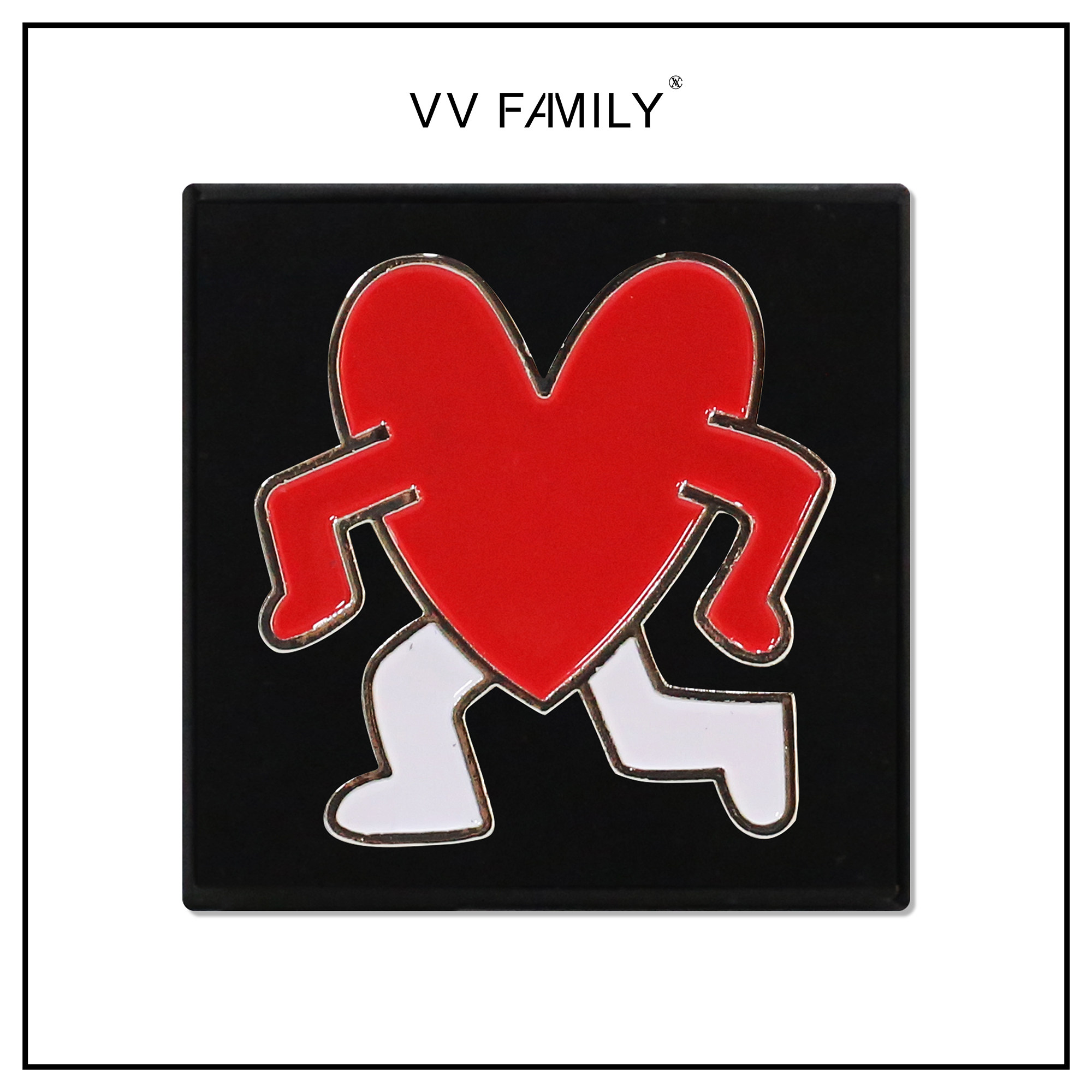 奔跑自制权志龙gd同款纹身爱心胸针金属ins胸针