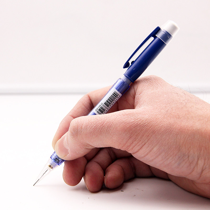 铅笔日本按动橡皮擦断铅不易笔写活动05mm小学生铅笔