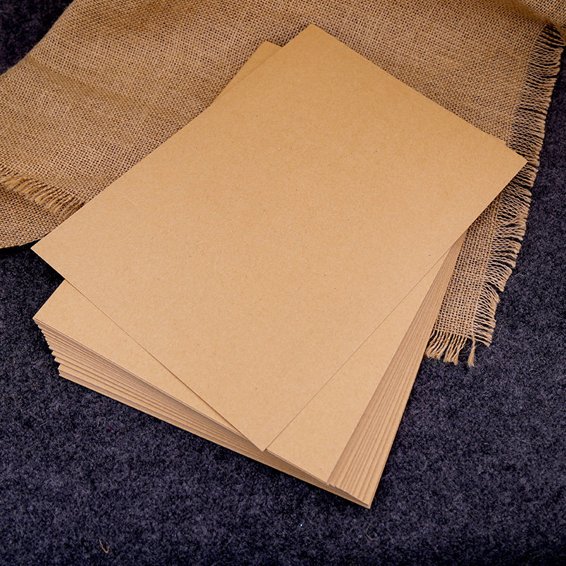 手绘卡牛皮卡纸320g 空白明信片书签单词卡20枚入diy手工材料牛卡