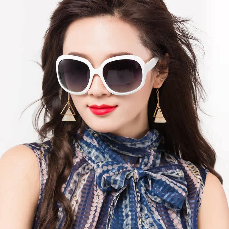 女士太阳镜女防紫外线2019新款潮时尚优雅大脸偏光树脂防晒墨镜女