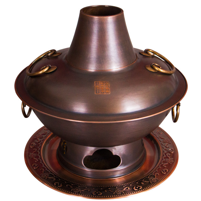 火锅佟记定制纯铜老式木炭紫铜加厚家用老北京火锅
