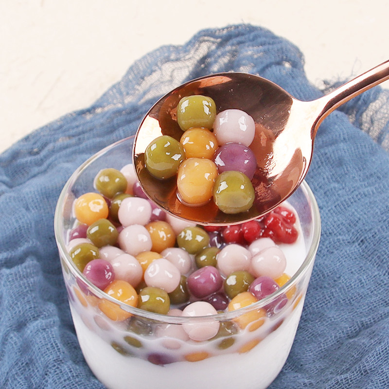 四味小芋圆混合500g珍珠奶茶茶店专用迷你小丸子芋圆