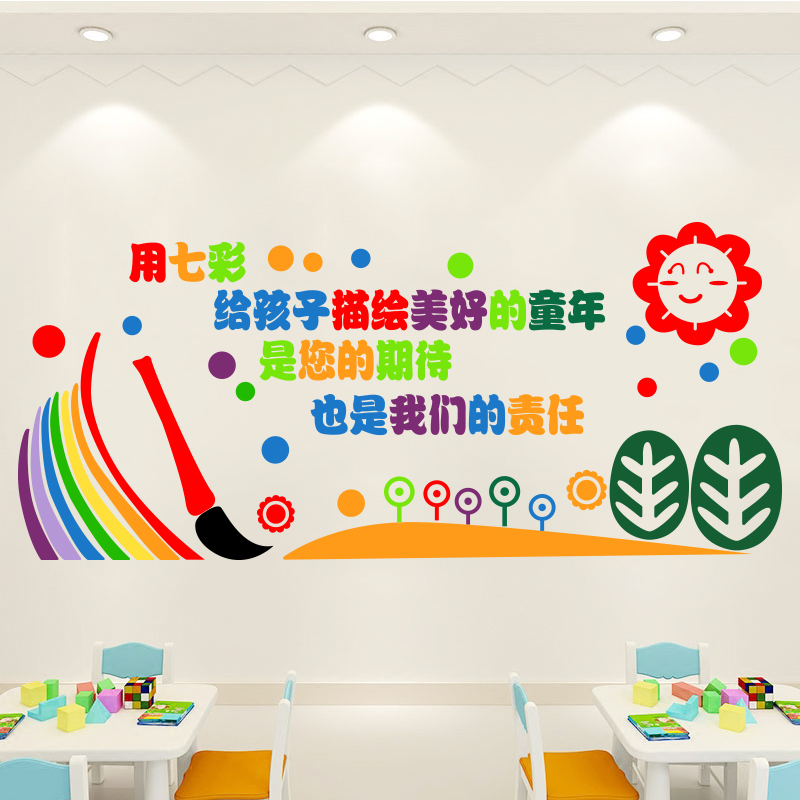 学校美术教室画室装饰墙面创意班级文化墙幼儿园环境布置贴纸海报 - 图0