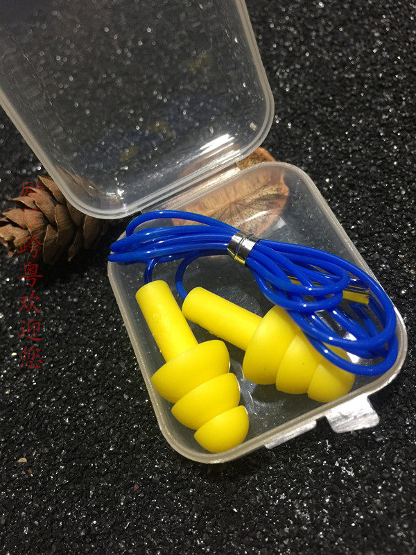 耳塞3404004盒装圣诞树型带线硅胶防噪隔音睡眠工厂隔音耳塞