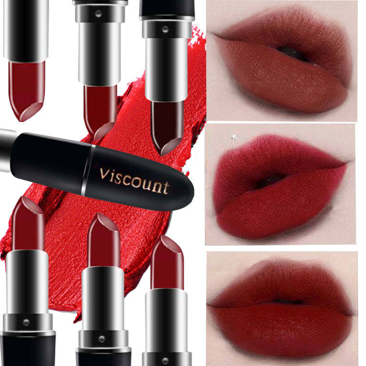 口红紫红色梅子唇膏紫色色浆果色暗黑禁忌纯黑唇膏