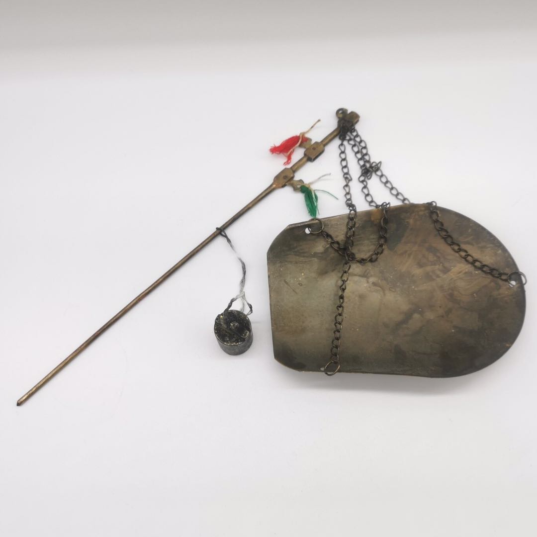 古玩收藏小铜中医中医药药材老式手提克秤称心如意摆件