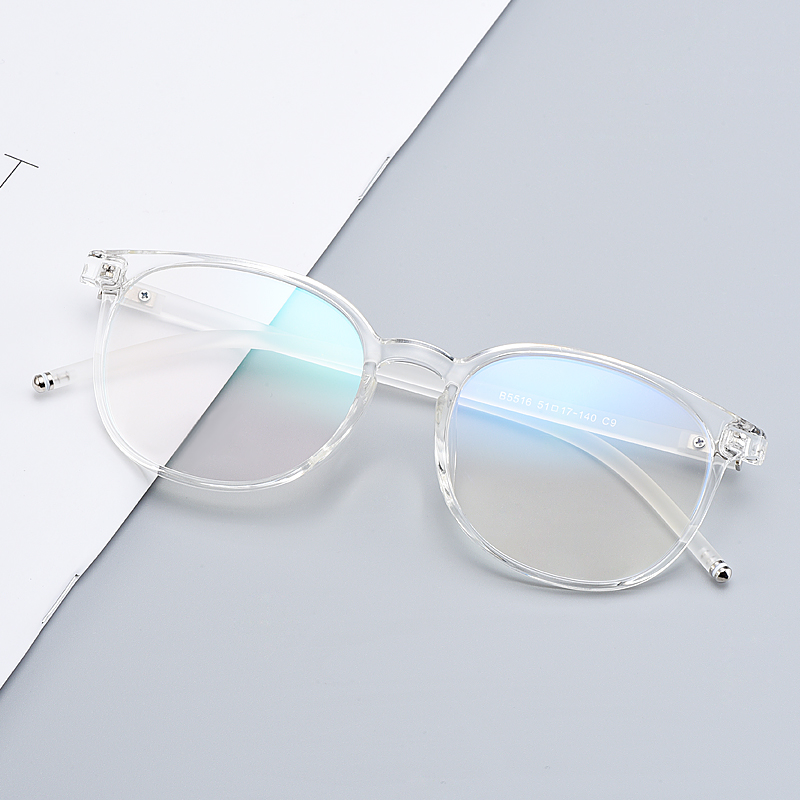 透明边框眼镜ins框眼镜框潮人白色定制成品光学镜