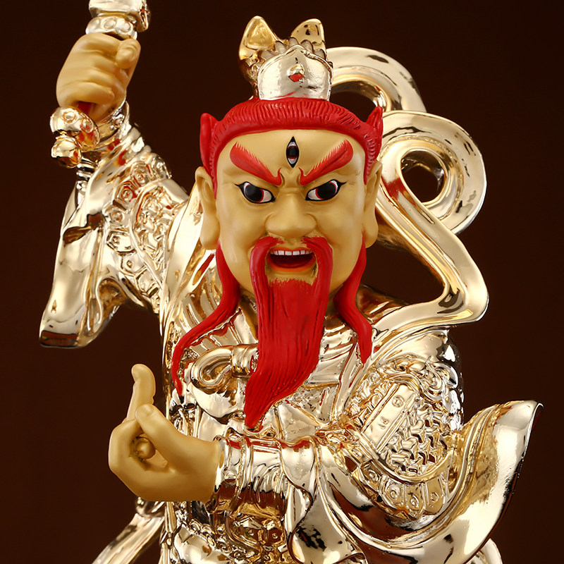 涛羽纯铜金王灵官道家护法神像隆恩真君家用摆件