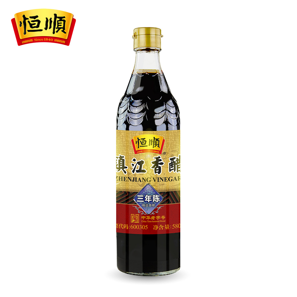 六年陈580ml 恒顺香醋组合 镇江香醋三年陈580ml 镇江特产陈醋 - 女性