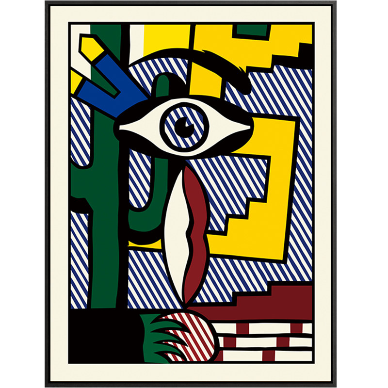 罗伊利希斯坦波普大师装饰画北欧欧时尚现代艺术小众现代装饰画