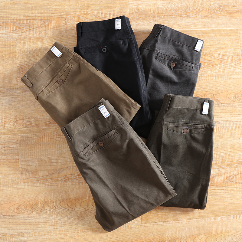 白菜价！美国订单，重工水洗！纱卡面料！秋季男士休闲商务长裤