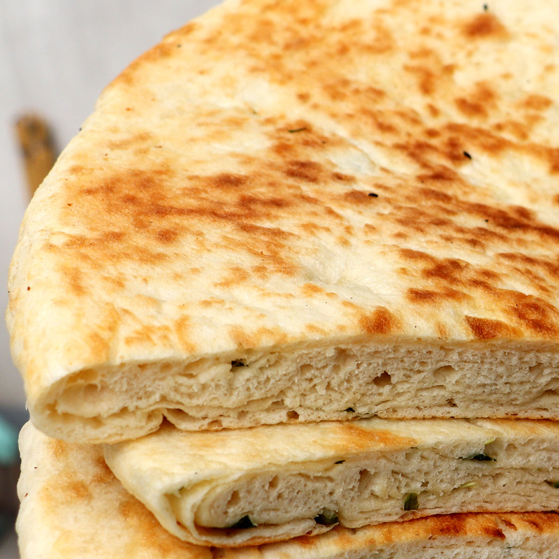 山东大饼发面面饼千层饼葱油饼香饼烙饼即食煎饼
