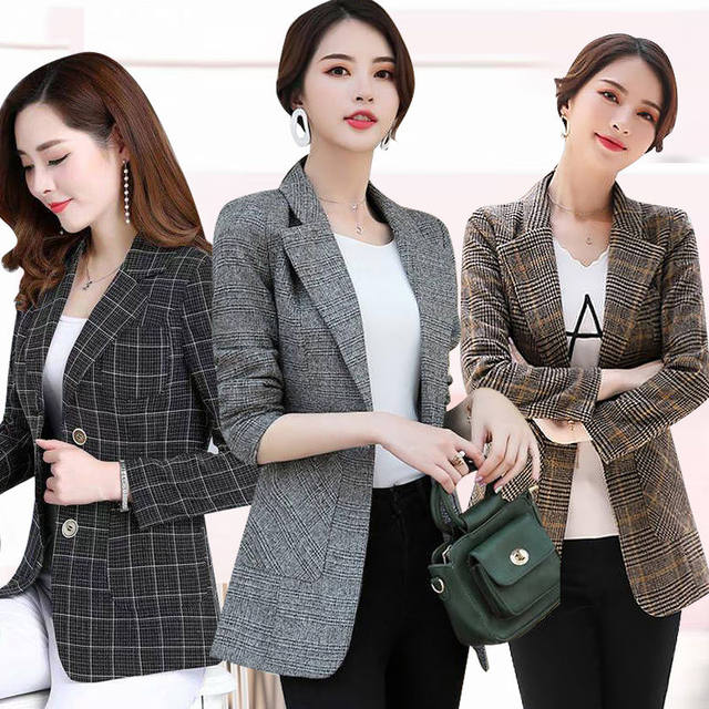 2020 new women fall short paragraph plaid shirt Korean ladies casual suit jacket female autumn coat 2020 new women fall short paragraph plaid shirt Korean ladies casual suit jacket female autumn coat