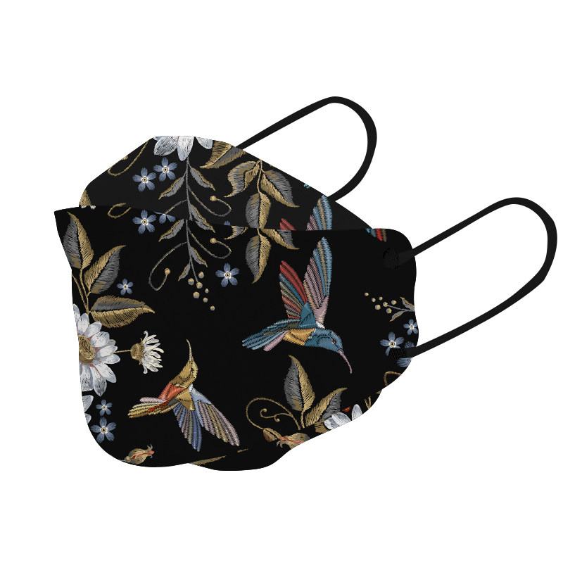 口罩七色kf94韩国一次性四层立体印花口罩