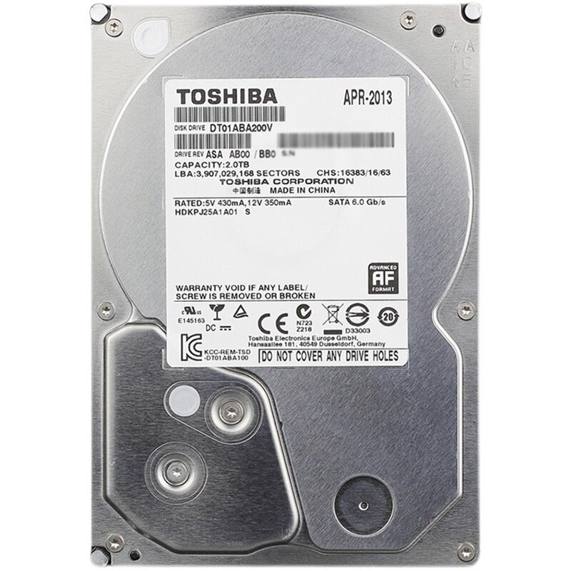 toshiba东芝硬盘2t监控专用bdt01aba200v录像机2000g机械机械硬盘