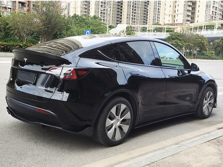 尾翼适用于特斯拉model碳纤维modely改装tesla毛豆风翼尾翼