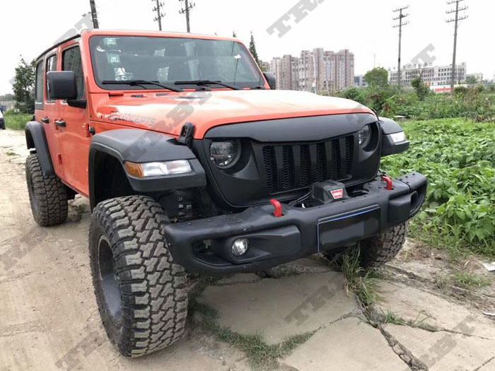 trbt适用于jeep牧马人铝合金前杠保险杠改装2019包围汽车包围