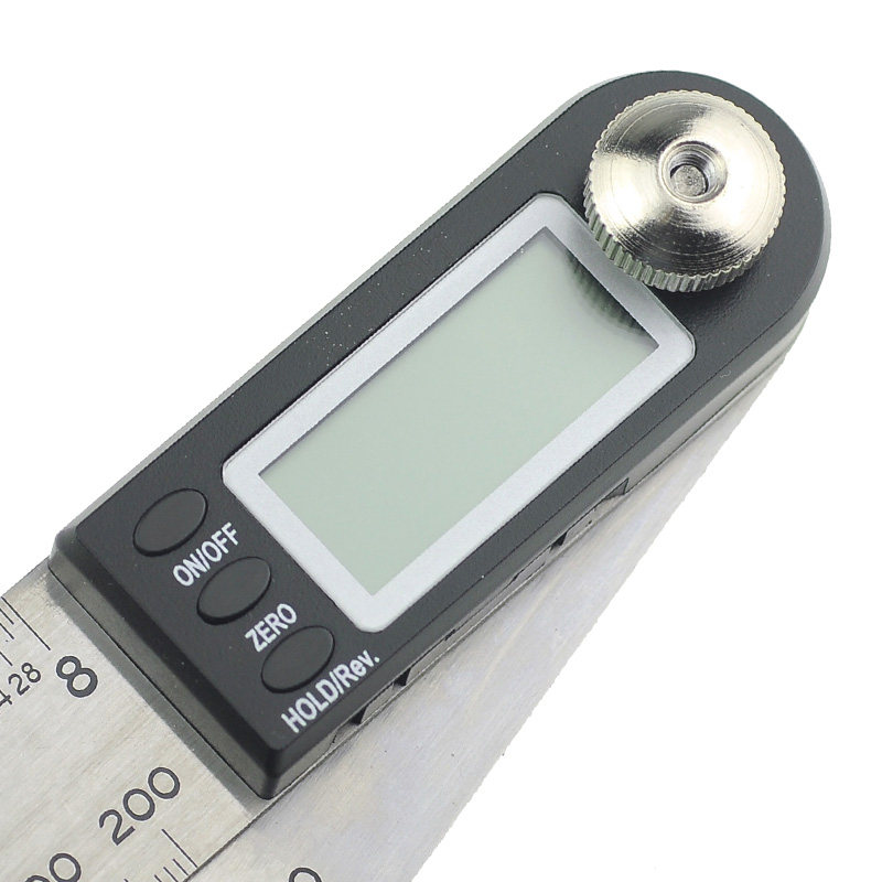 开拓200-300mm公英制直尺 电子数显角度尺 角尺 量角器 220218