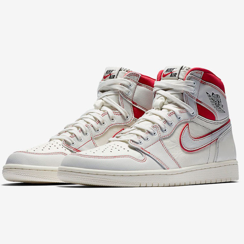 油腻airjordanaj1兔八哥手稿白红高帮篮球鞋男女篮球鞋