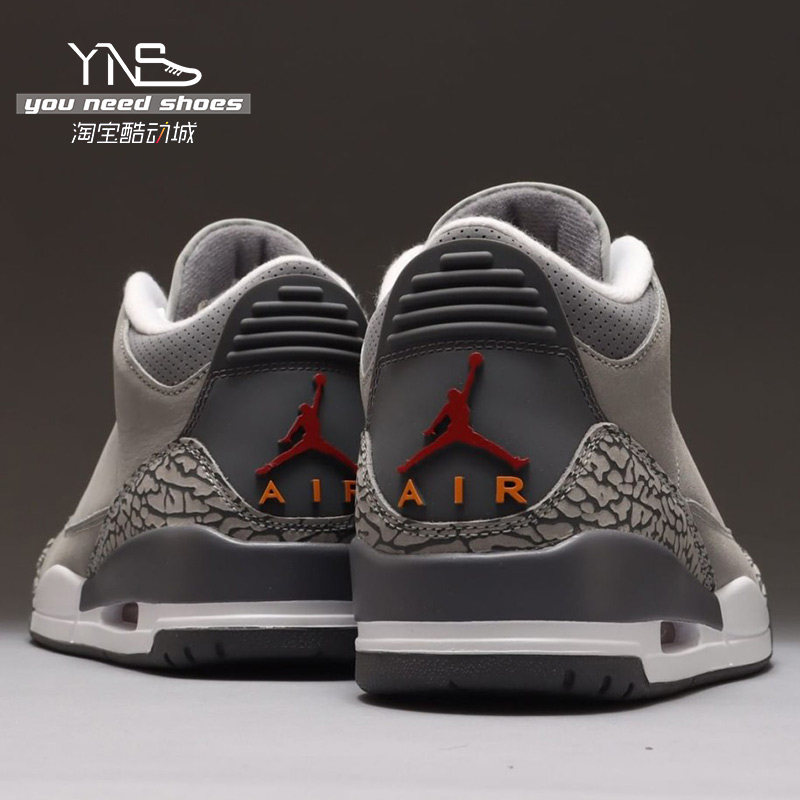 油腻airjordancoolgreyaj3水泥泥灰男子篮球篮球鞋