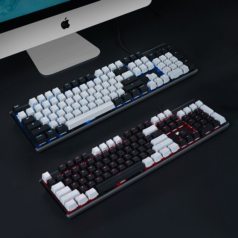 红茶游戏键帽pbt插拔轴热峡谷白红茶box凯华键盘