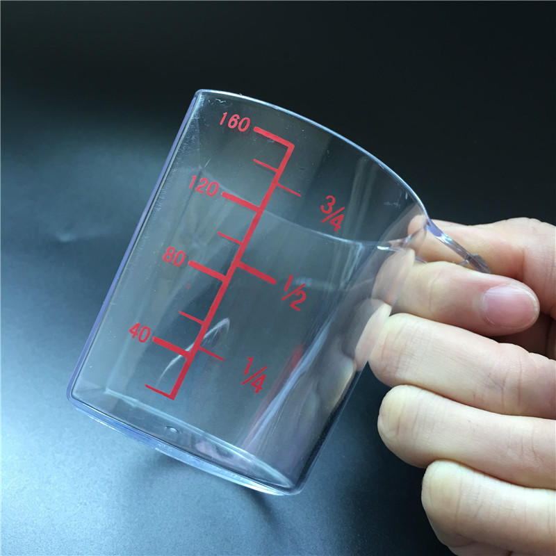 nsh160ml塑料液体量杯刻度料理杯子量米杯米勺杯子