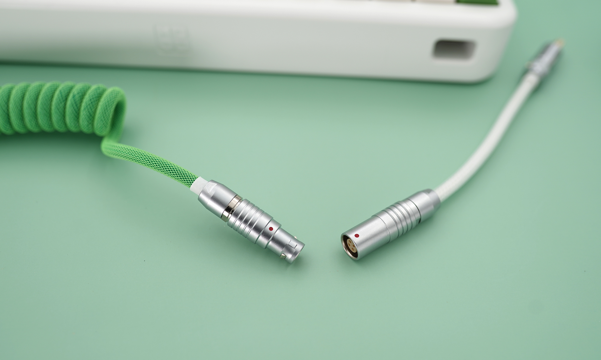 geekcable手工机械键盘数据线filco斐尔圣手二代键帽线sp奶酪绿