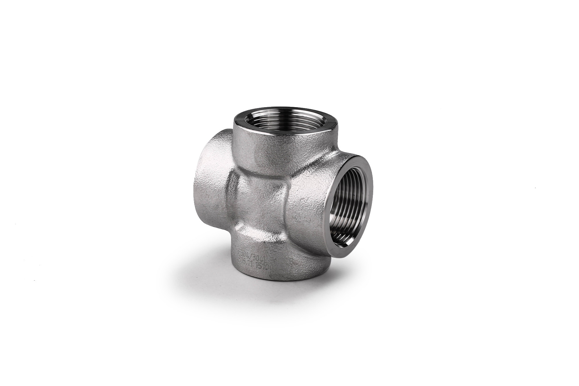 内丝四通bspt高压管件锻造不锈钢304316l螺纹牙口扣耐高压加厚rc